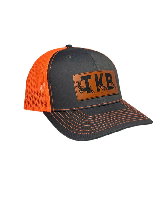 TKB Patch Hat - Charcoal/Safety Orange
