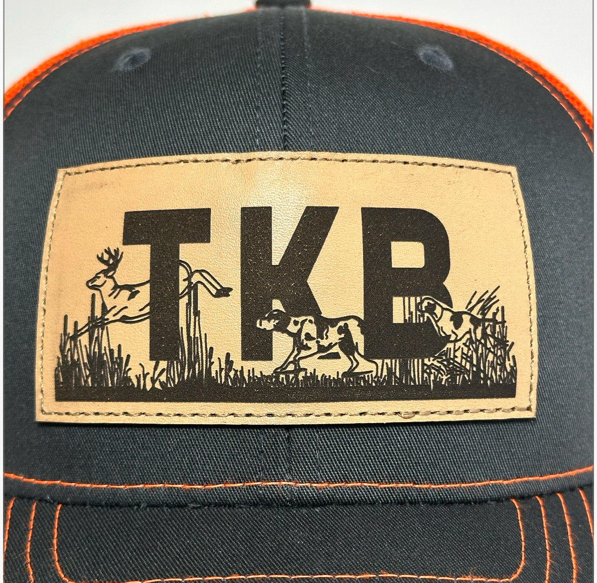 TKB Patch Hat - Charcoal/Safety Orange